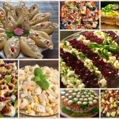 Wiele pysznych sałatek na święta: faszerowane muszle, tortellini, sałatka z buraków, makaronowa, warstwowa z grzybami i owocowa.